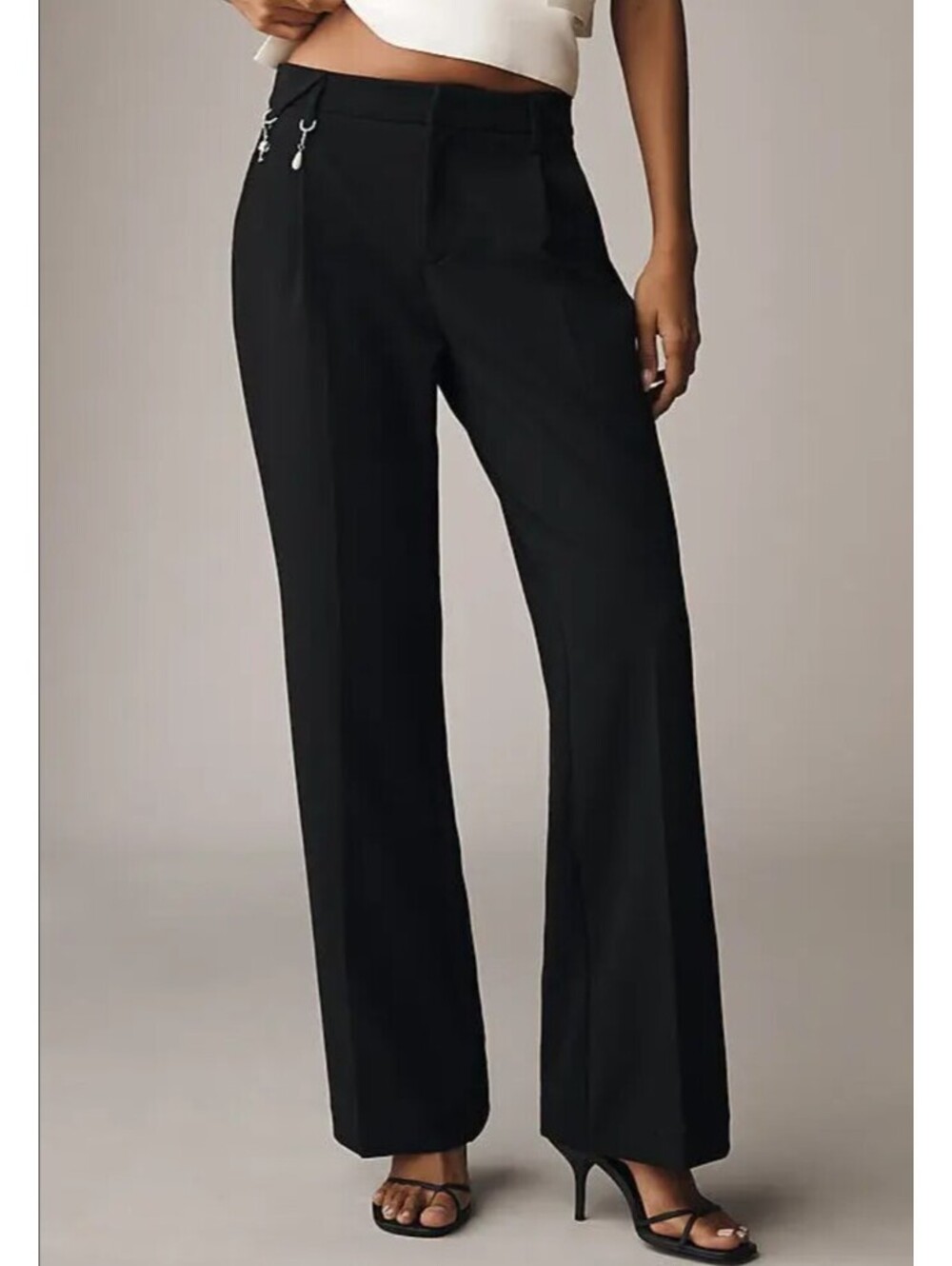 MAEVE Anthropologie black charm trousers sz S